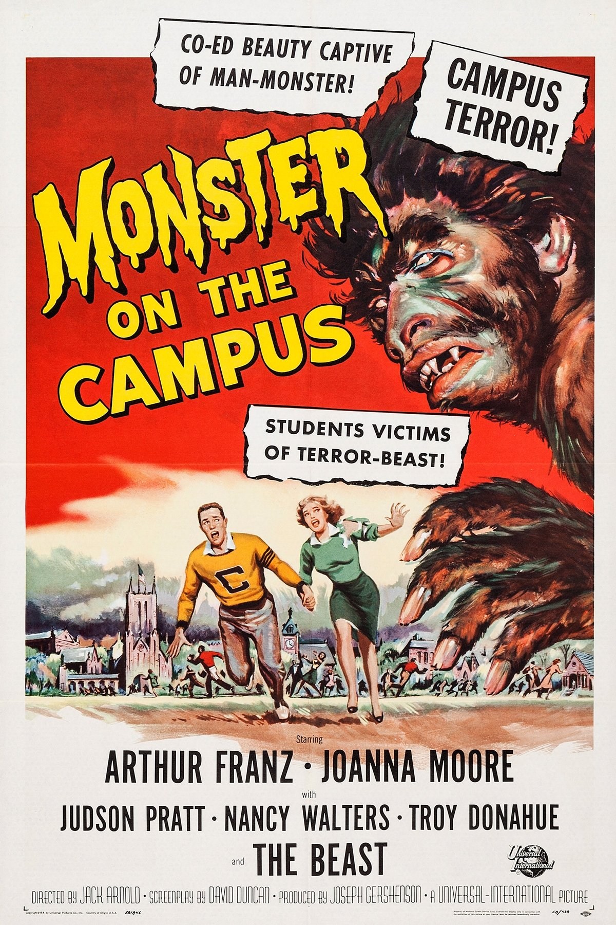 Poster de MONSTER ON THE CAMPUS en inglés