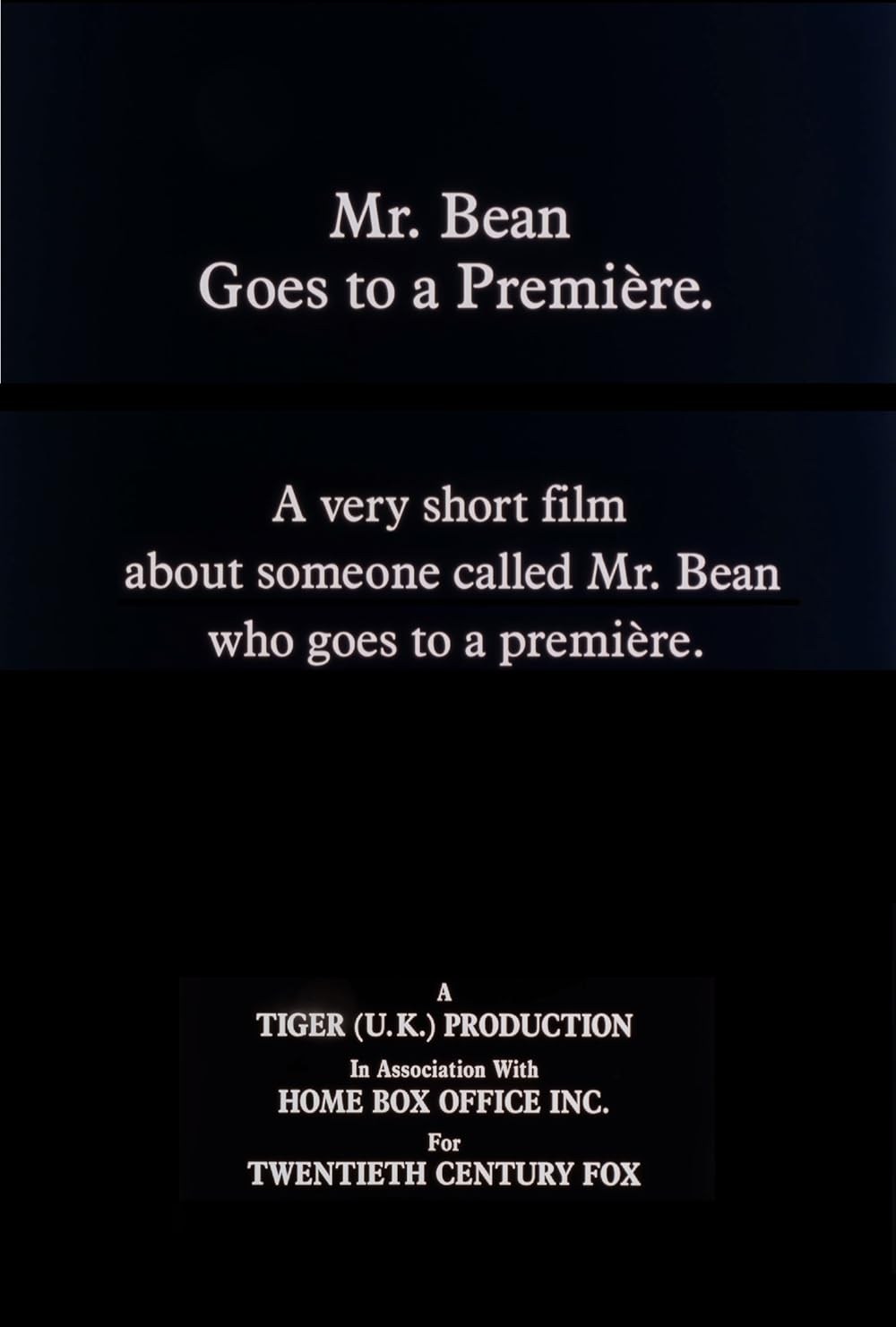 Poster de MR. BEAN GOES TO A PREMIÈRE