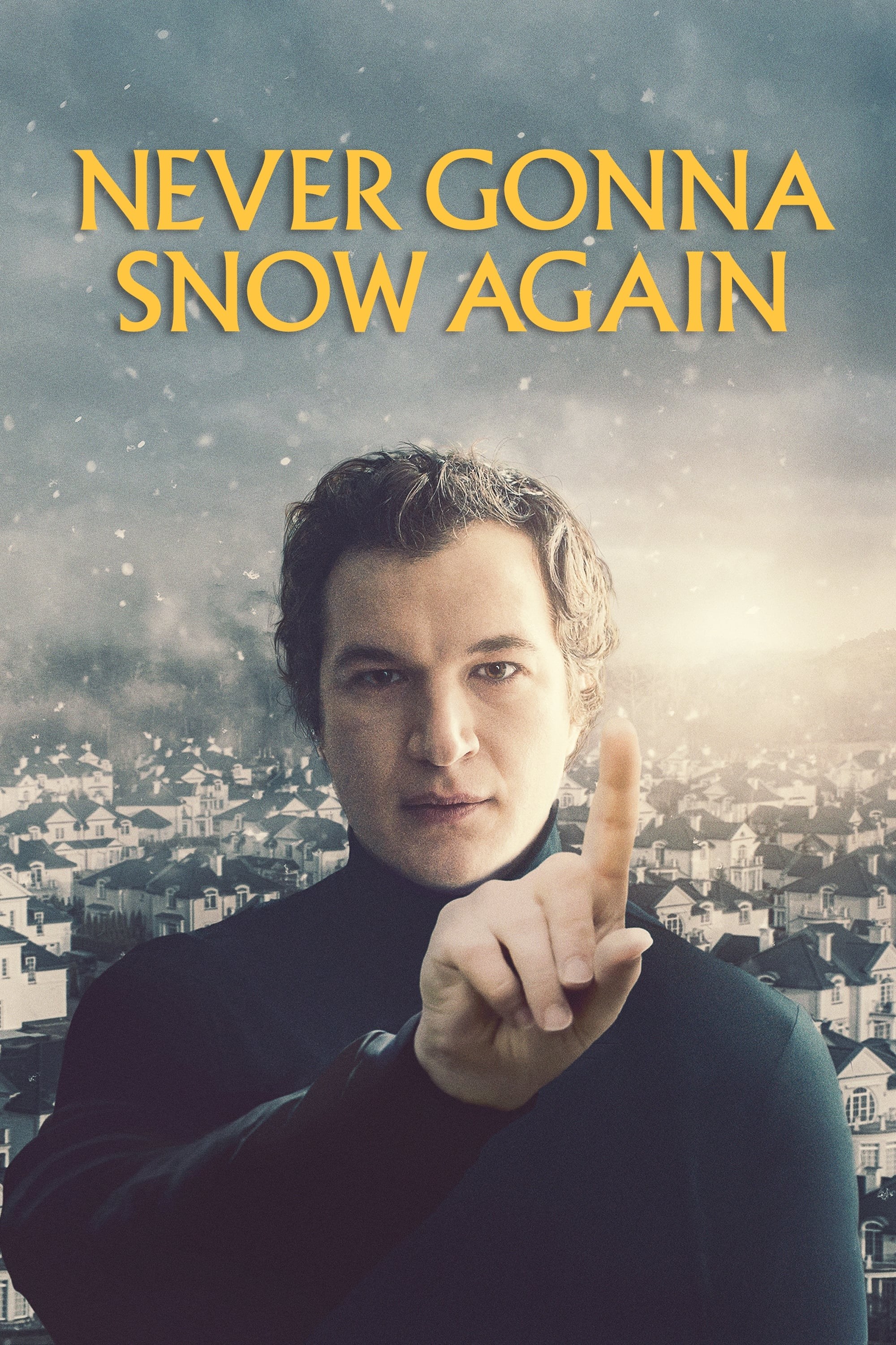Poster de NUNCA VOLVERÁ A NEVAR en inglés