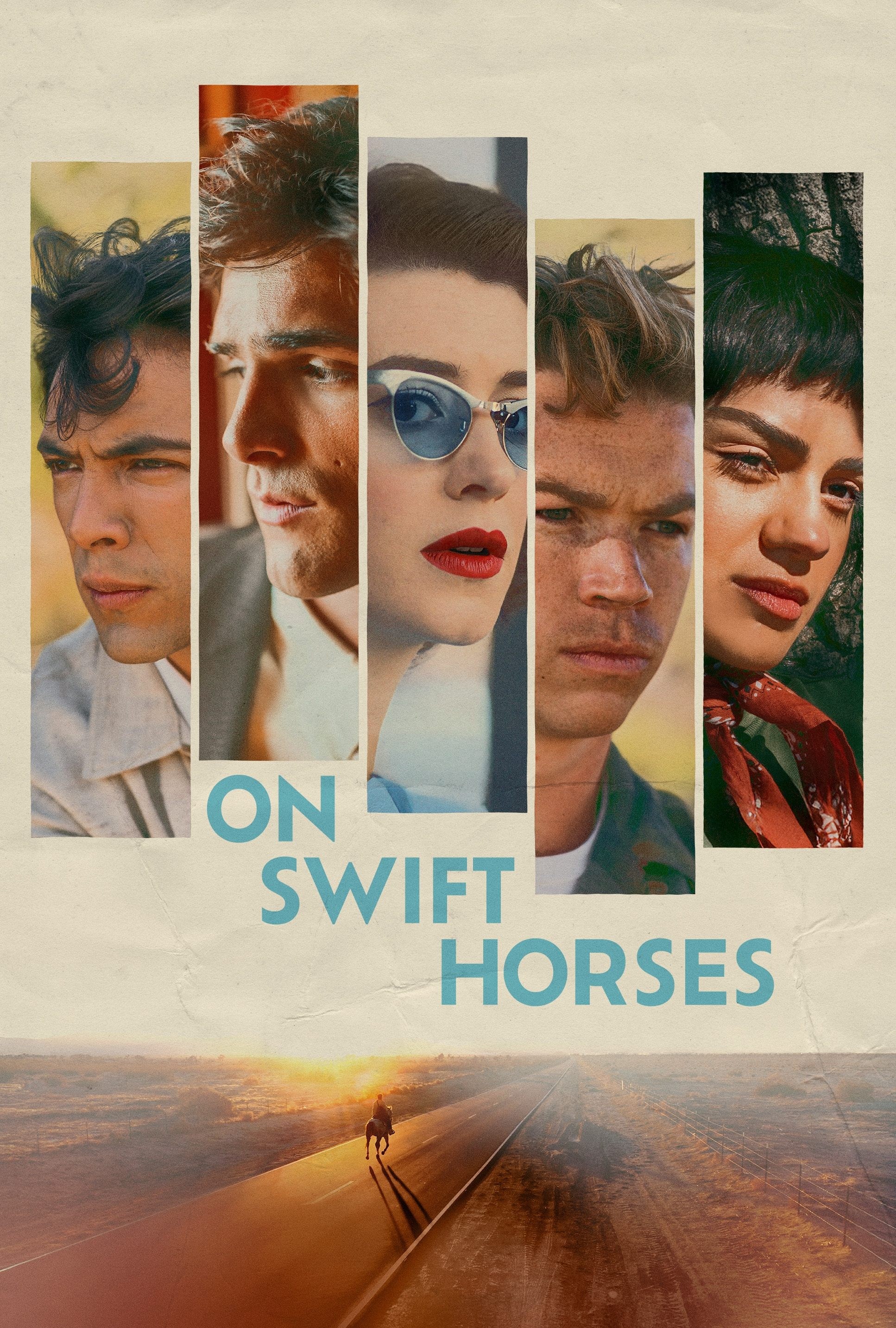 Poster de ON SWIFT HORSES en inglés