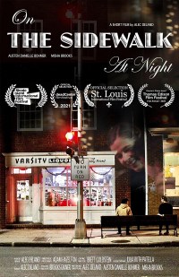 On the Sidewalk, at Night