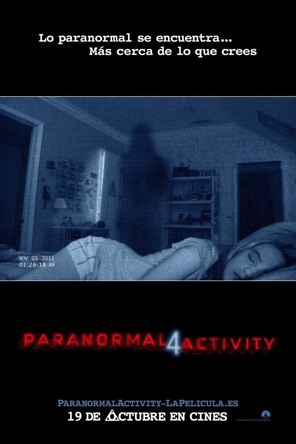 Poster de PARANORMAL ACTIVITY 4 en español