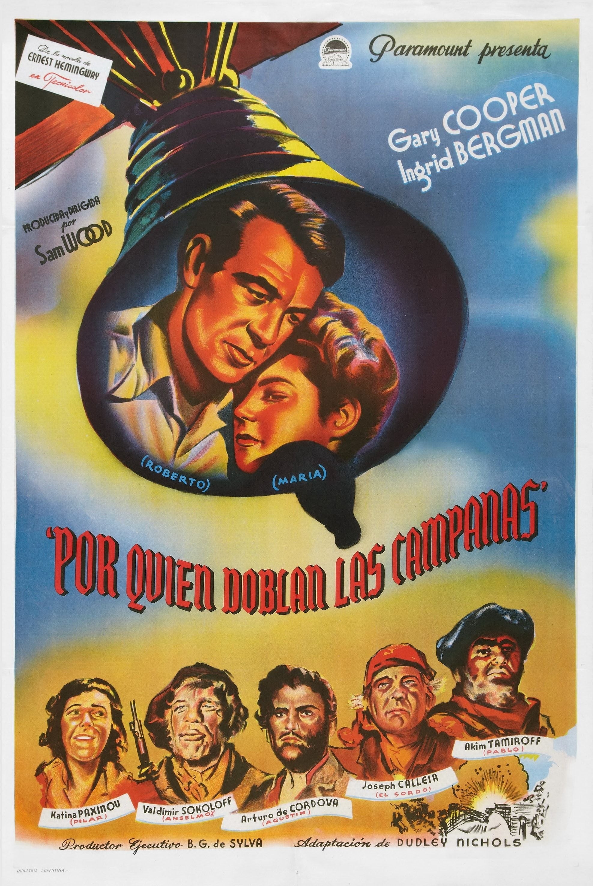 Poster de POR QUIÉN DOBLAN LAS CAMPANAS en español