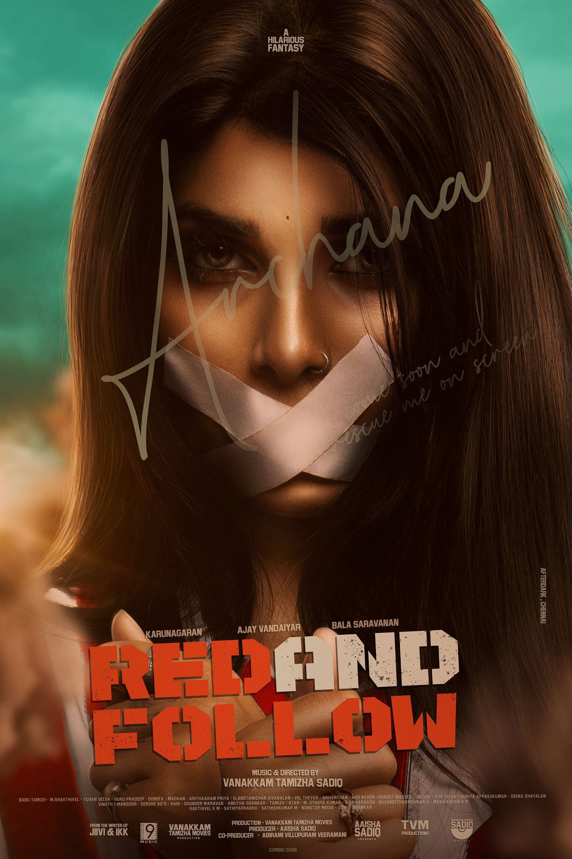 Poster de RED AND FOLLOW en inglés