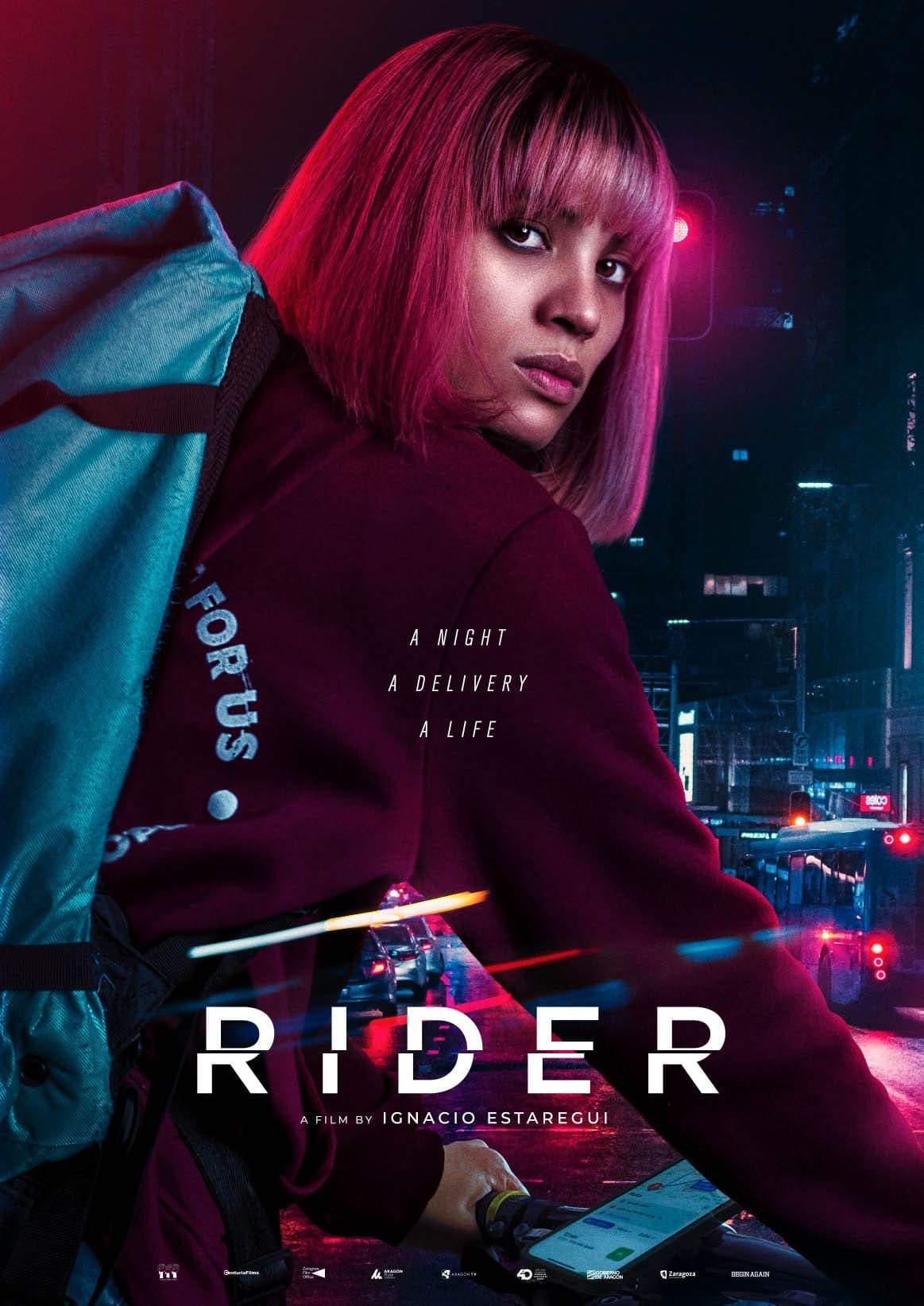 Poster de RIDER en inglés