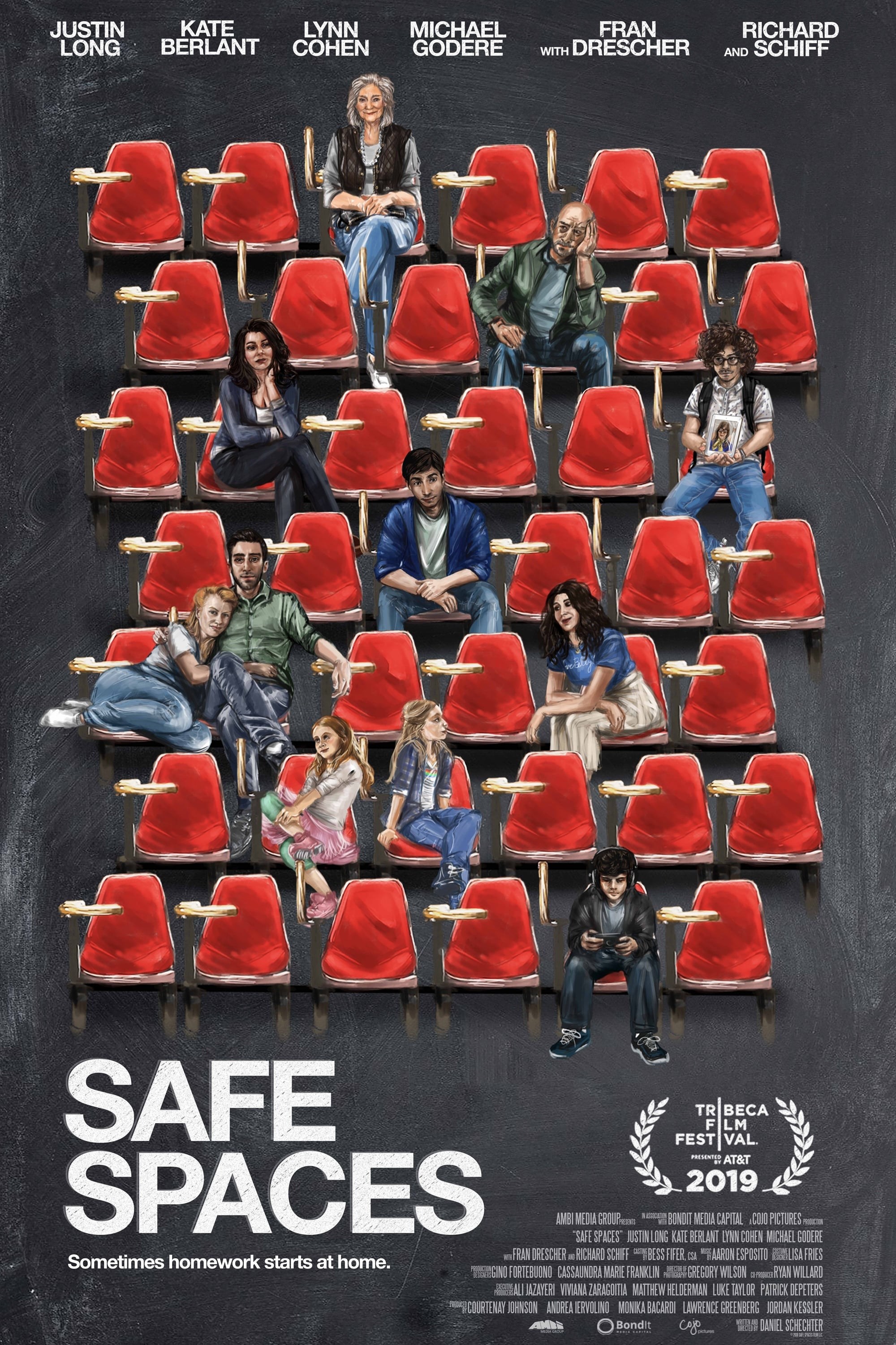 Poster de SAFE SPACES en inglés