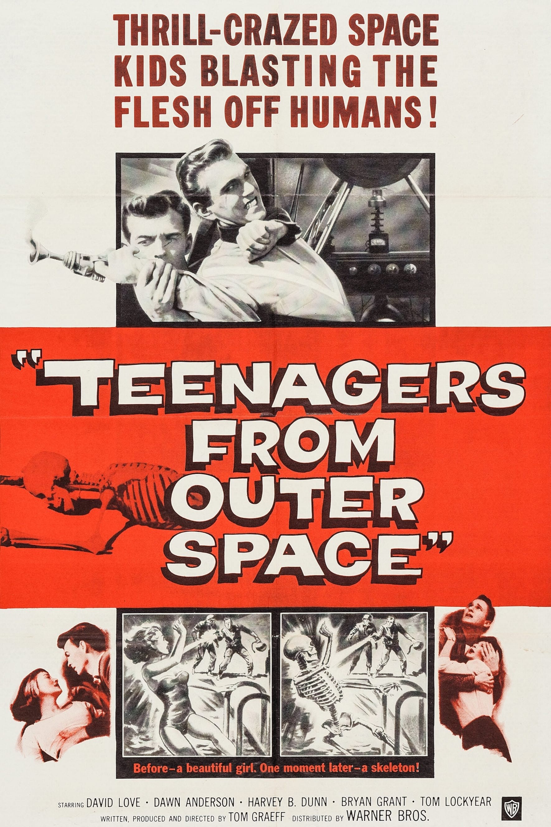 Poster de TEENAGERS FROM OUTER SPACE. LOS ADOLESCENTES DEL ESPACIO en inglés
