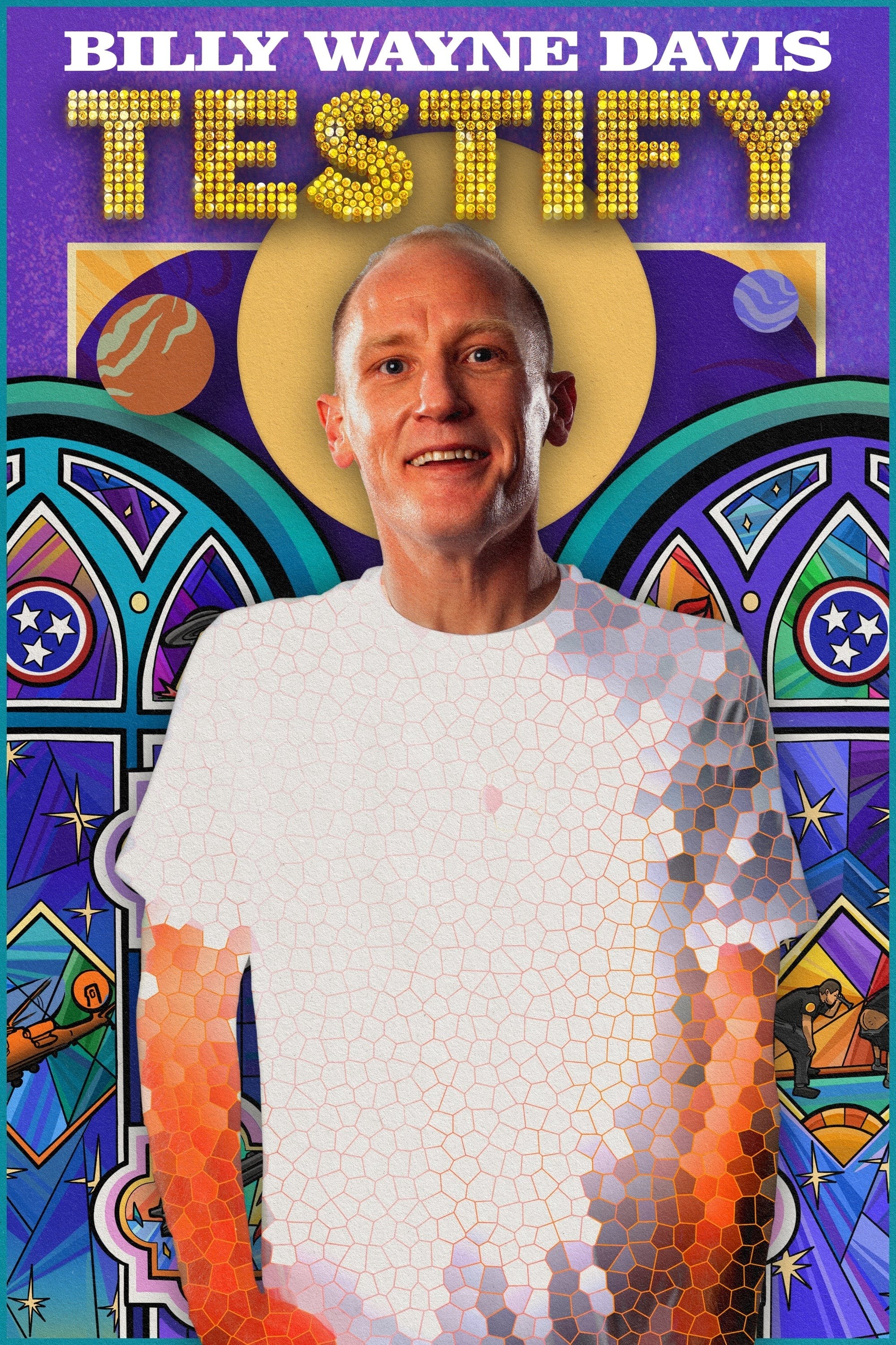 Poster de TESTIFY en inglés