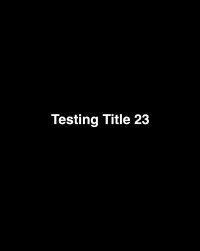 Testing Title 11