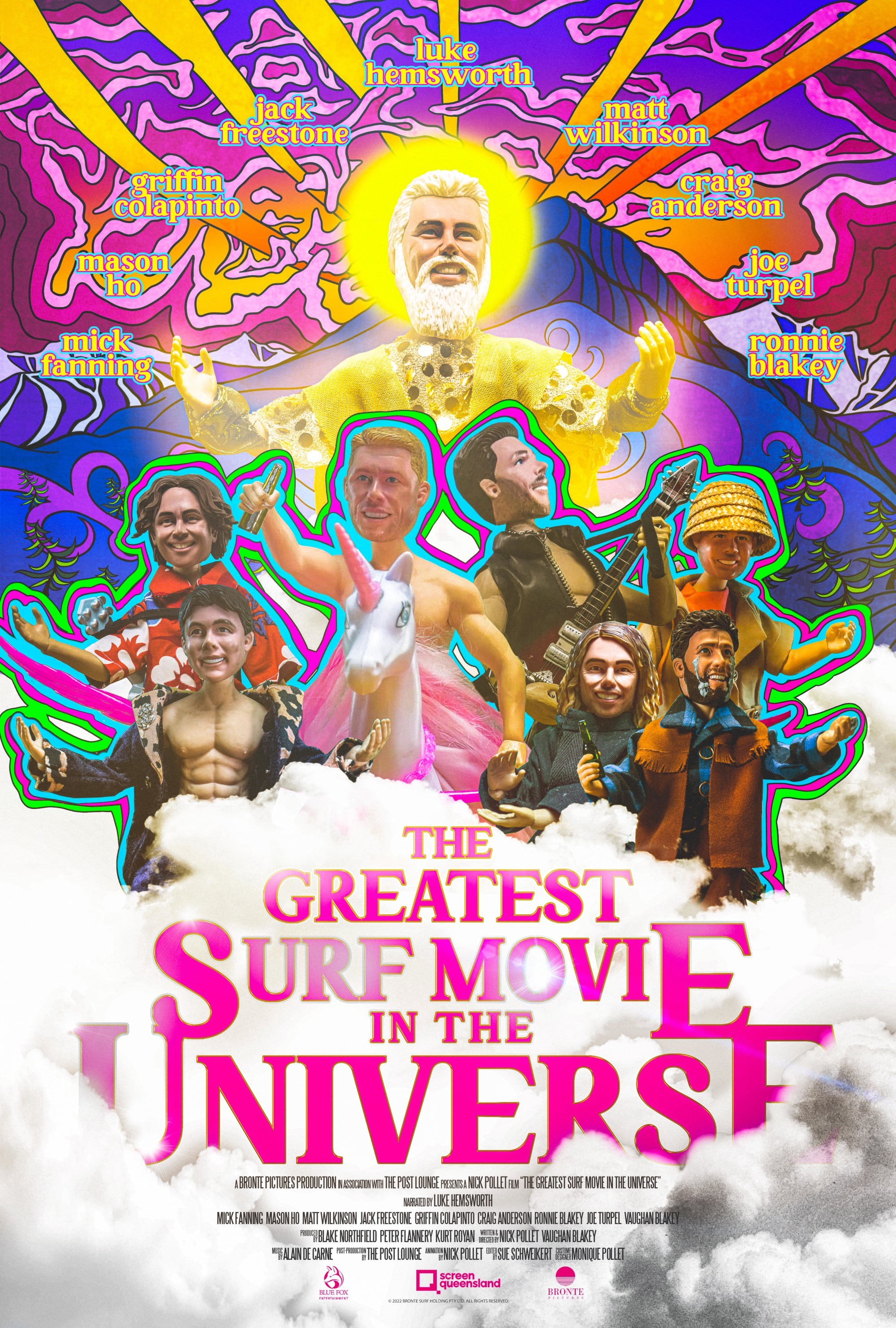 Poster de THE GREATEST SURF MOVIE IN THE UNIVERSE en inglés
