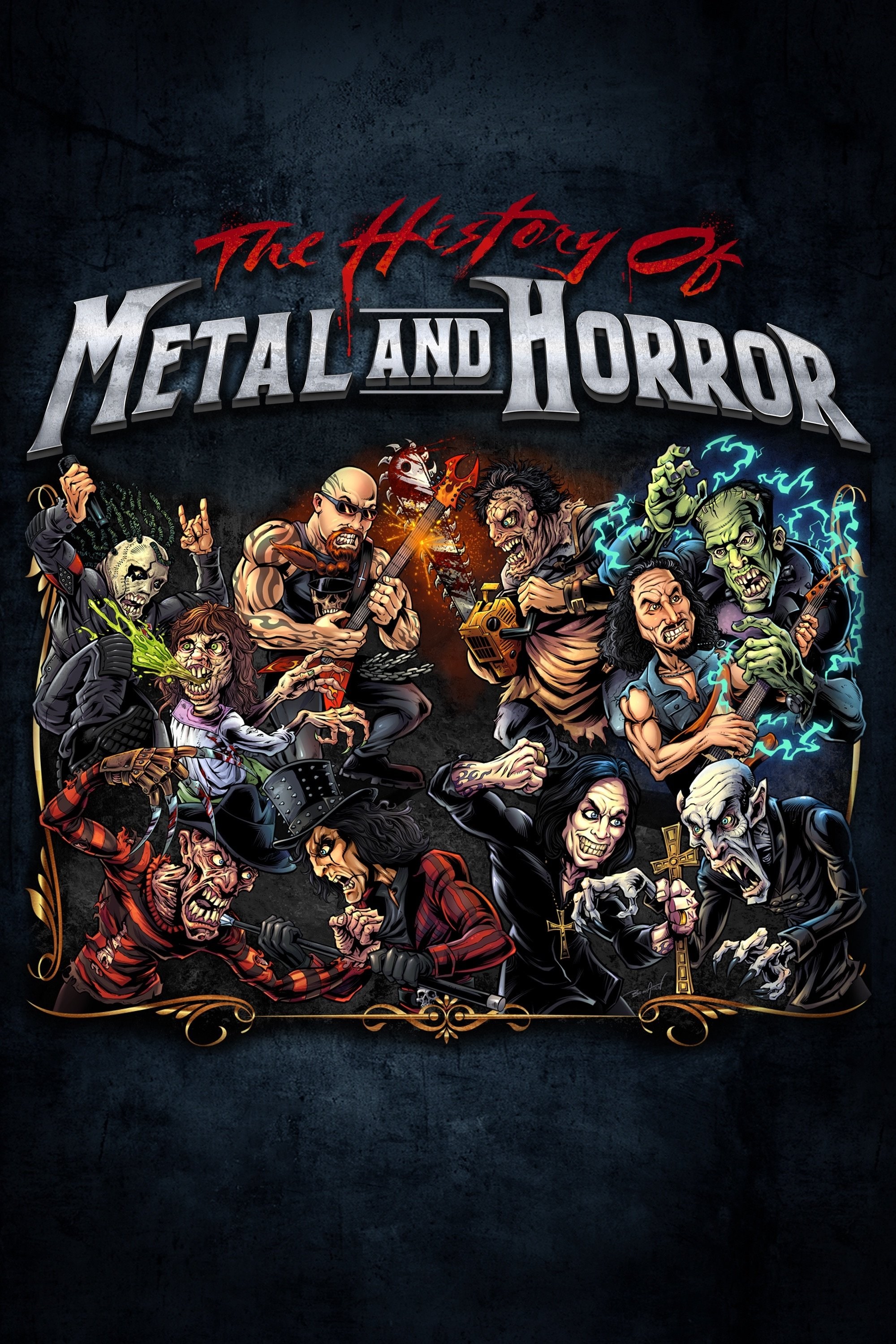 Poster de THE HISTORY OF METAL AND HORROR en inglés