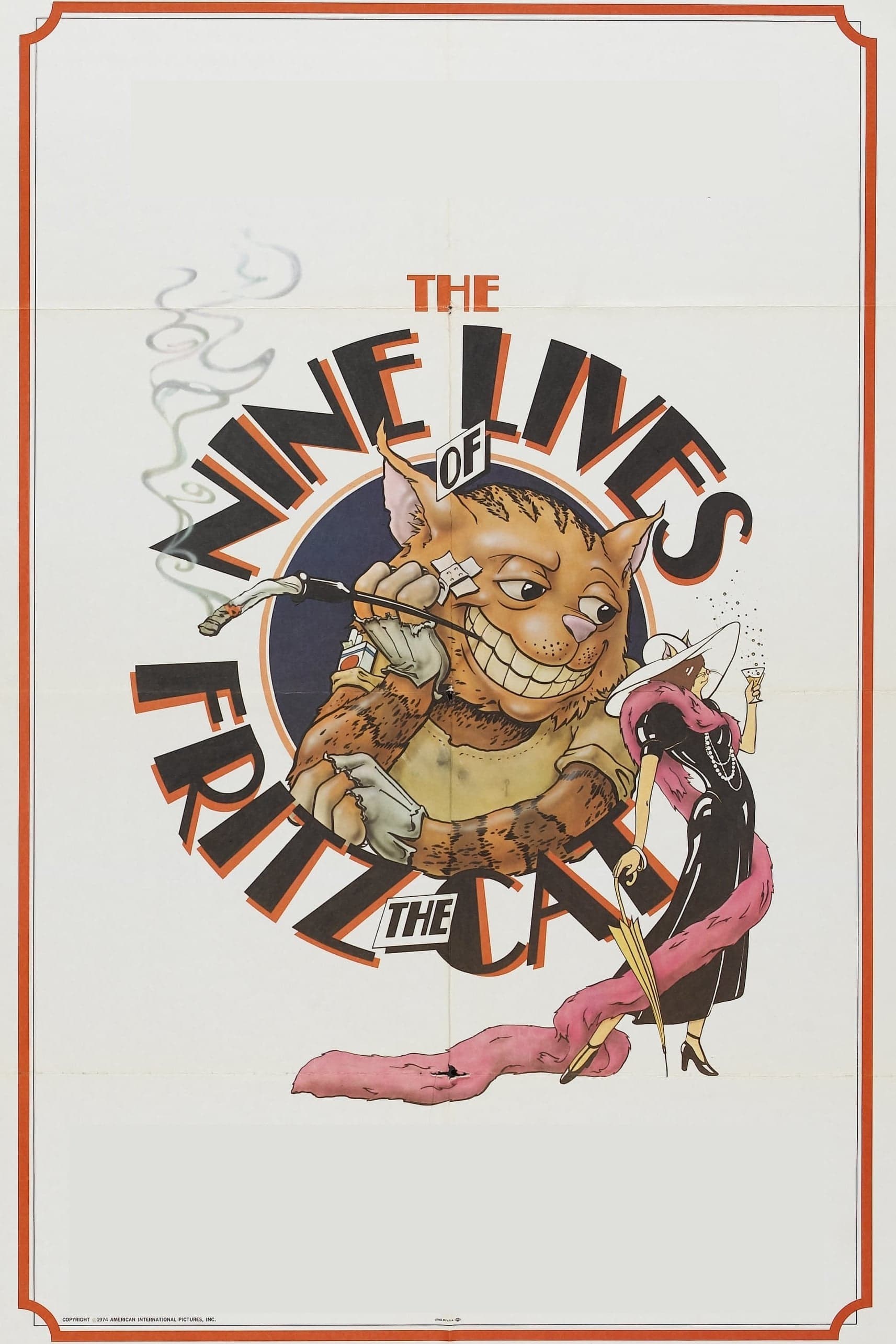 Poster de THE NINE LIVES OF FRITZ THE CAT en inglés