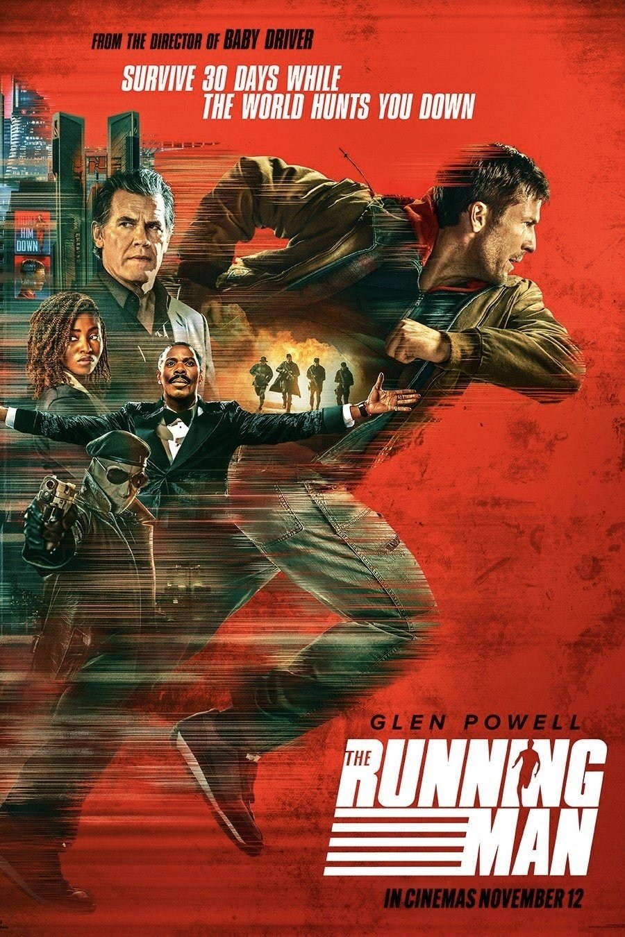 Poster de THE RUNNING MAN en inglés