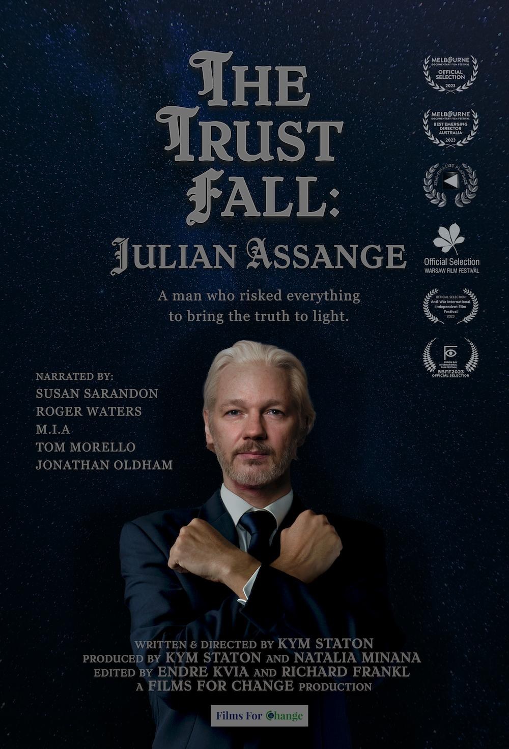 Poster de THE TRUST FALL: JULIAN ASSANGE