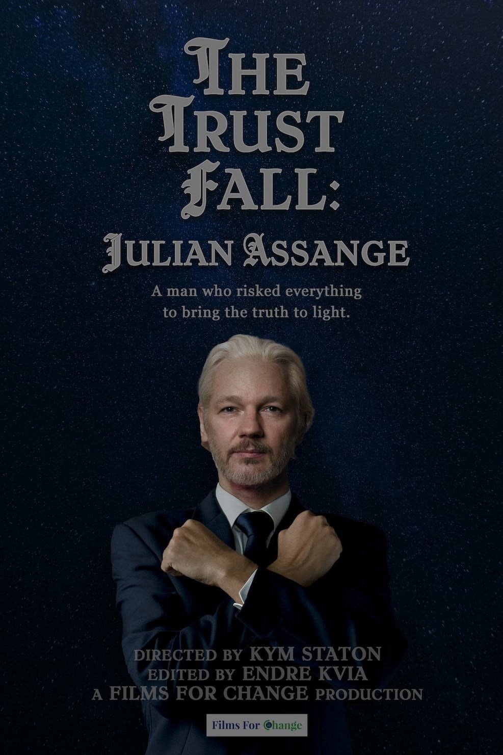 Poster de THE TRUST FALL: JULIAN ASSANGE en inglés