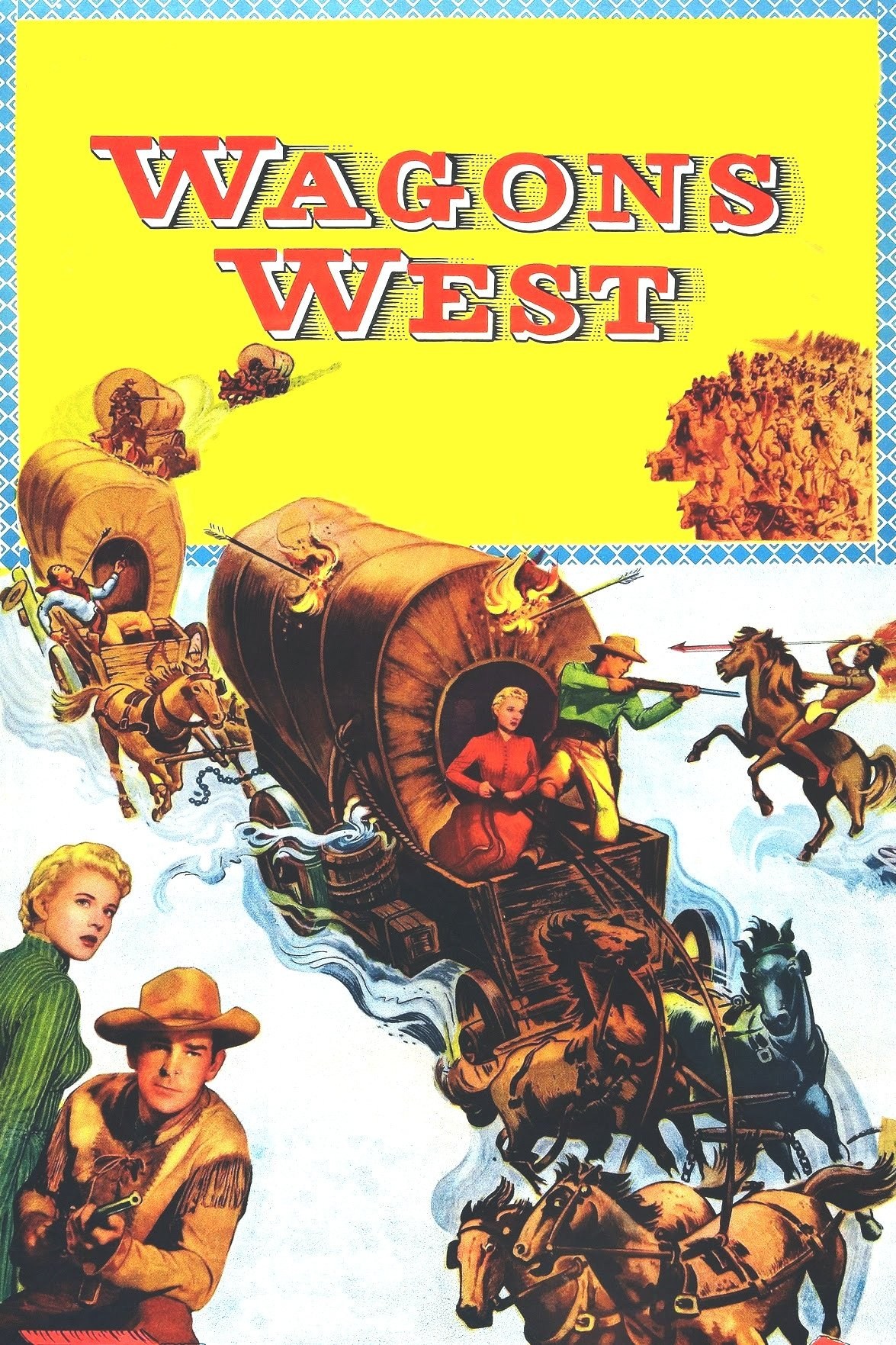Poster de WAGONS WEST en inglés