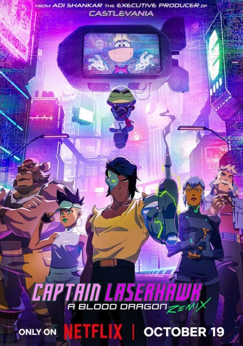 Poster  de la temporada 1 de Captain Laserhawk: A Blood Dragon Remix