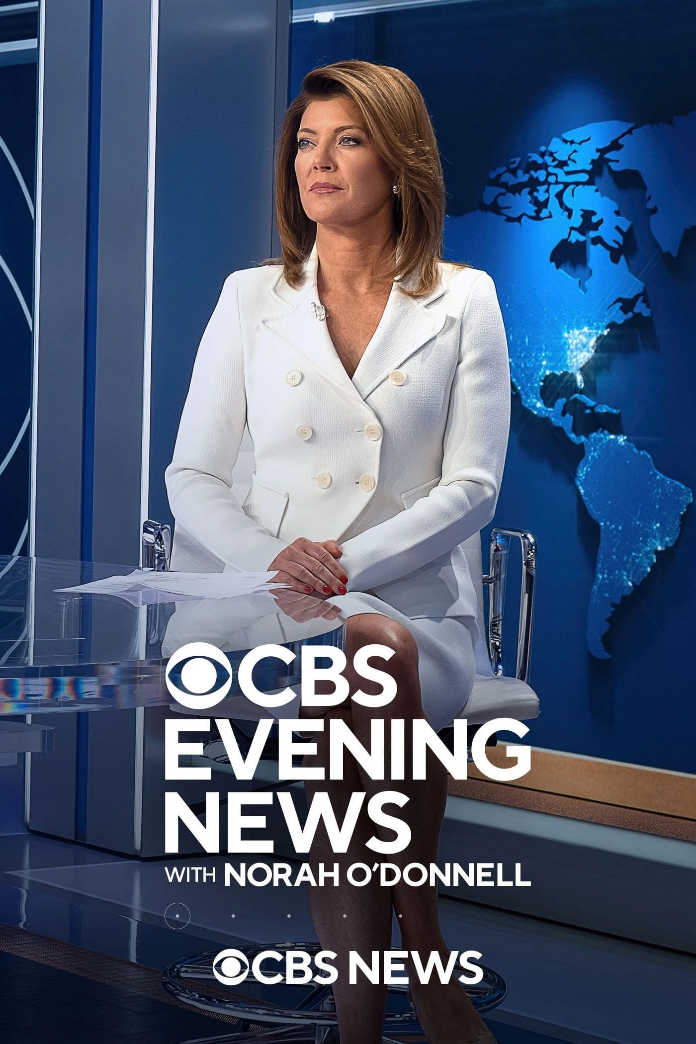 Poster  de CBS Overnight News en inglés