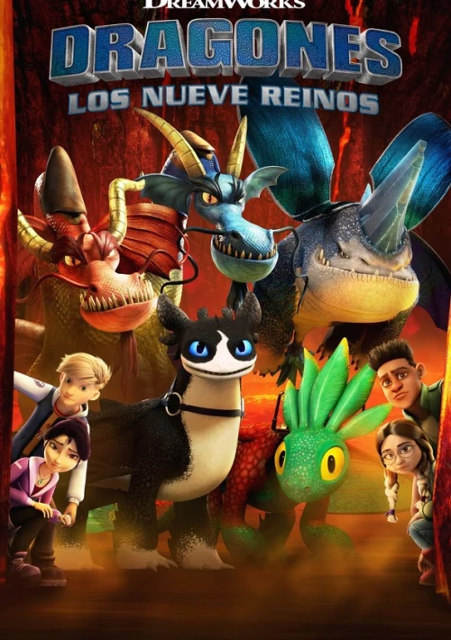 Poster  de la temporada 3 de Dragones: Los nueve reinos