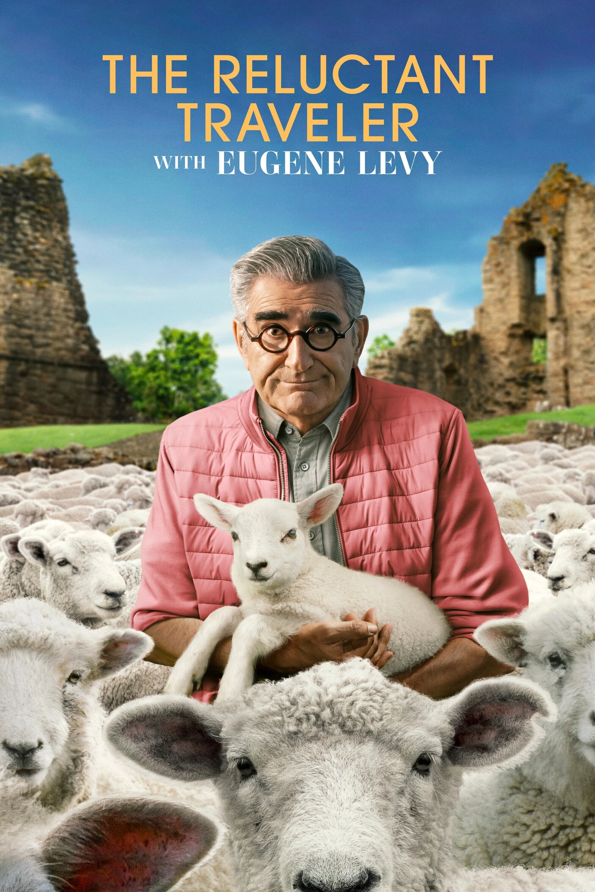 Poster  de Eugene Levy, el antiviajero en inglés