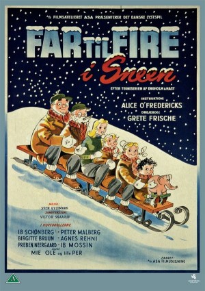 Far til fire i sneen