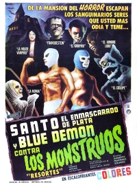 Santo el enmascarado de plata y Blue Demon contra los monstruos