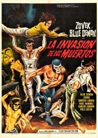 Blue Demon y Zovek en La invasión de los muertos