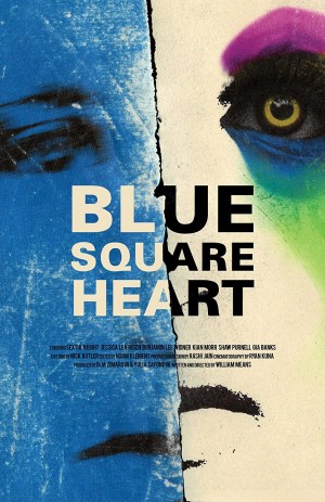 Blue Square Heart