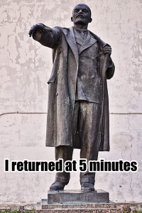 I returned at 5 minutes