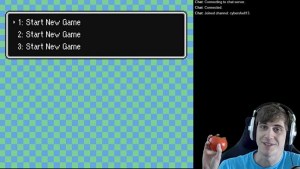 Playing Earthbound with one hand while holding a tomato